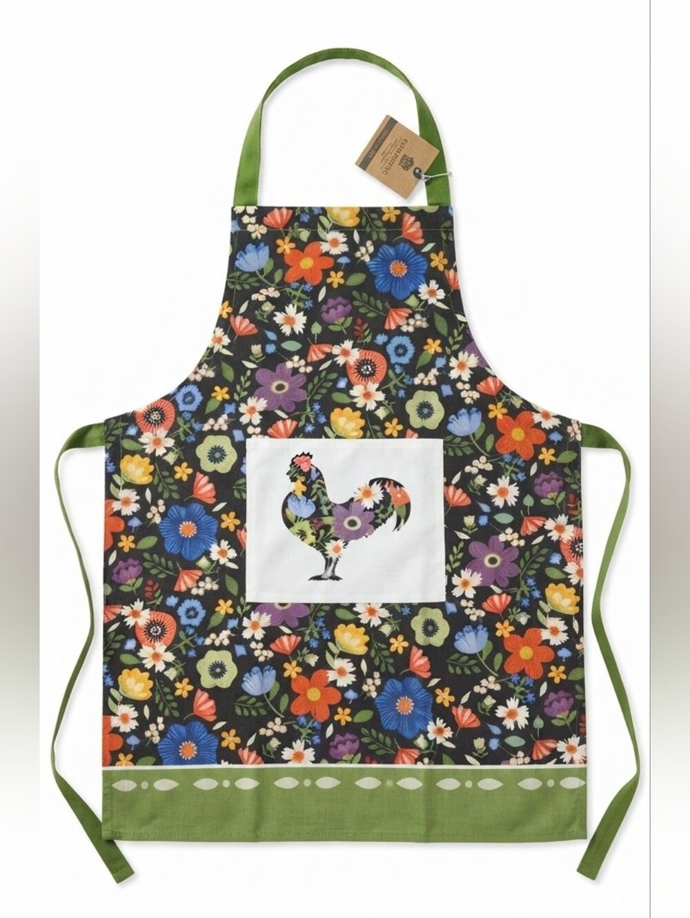 Virah Bella Floral & Rooster Apron NWT